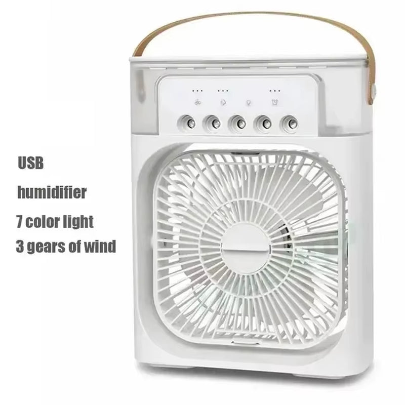 Portable Hydrocooling Air Conditioner Fan with Adjustable Water Mist and 3 Speed Settings for Home and Office Use