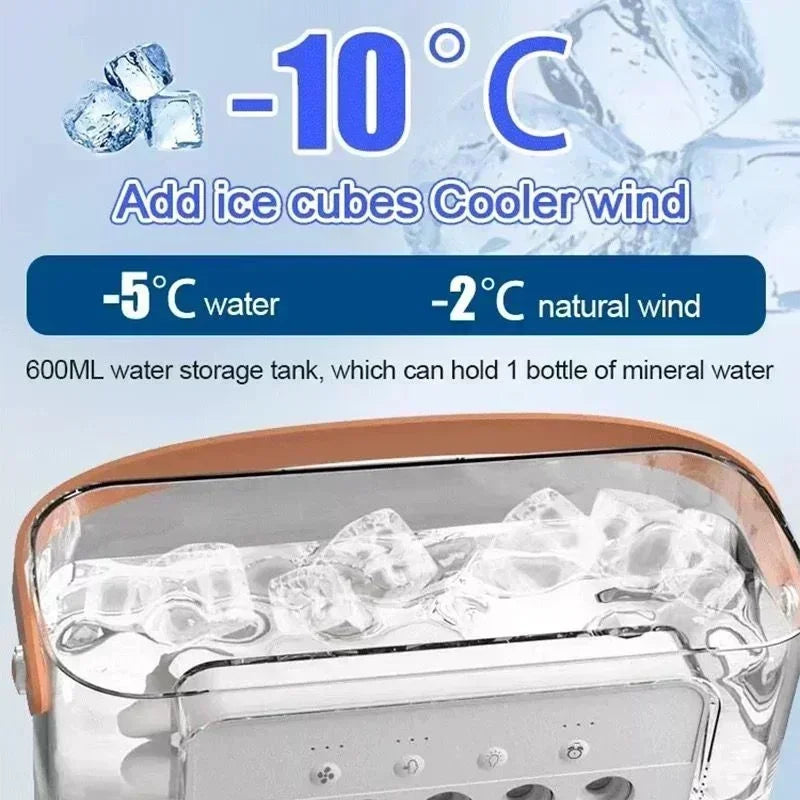 Portable Hydrocooling Air Conditioner Fan with Adjustable Water Mist and 3 Speed Settings for Home and Office Use