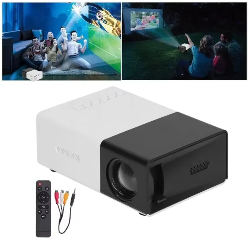 YG300 Portable HD Projector for Smart Home Theater and Outdoor Use, Compatible with Mobile Phone Projection