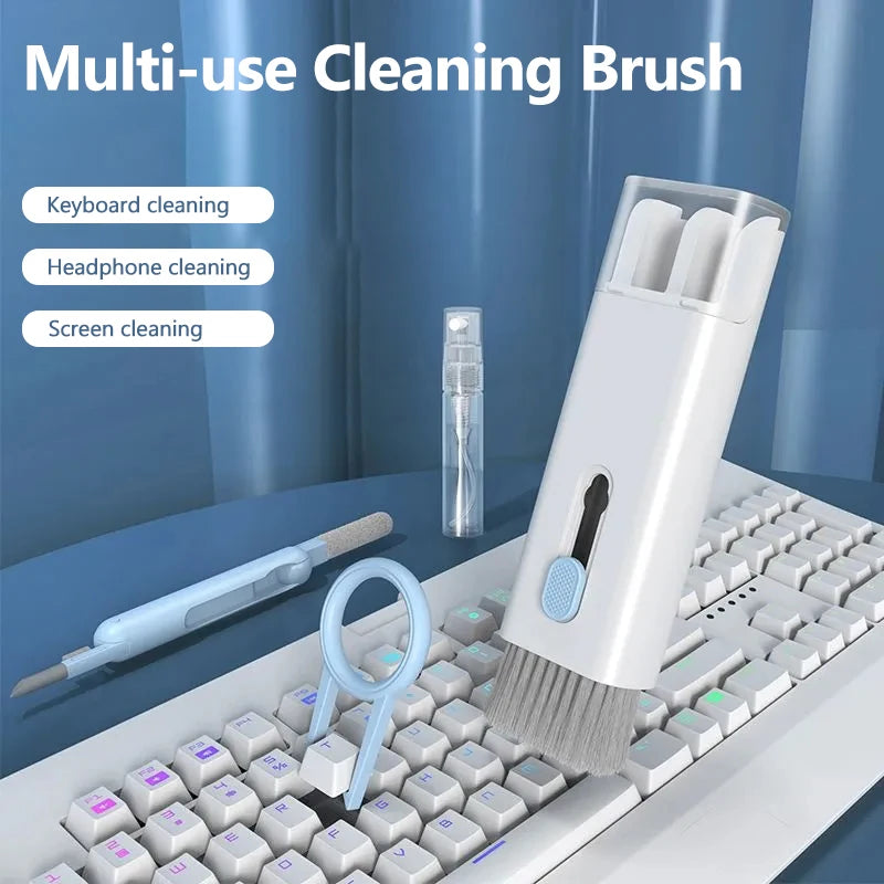 7-in-1 Comprehensive Cleaning Kit for Keyboards, AirPods, Headsets, Laptops, and Bluetooth Earphones