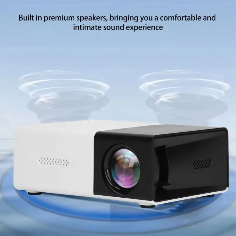 YG300 Portable HD Projector for Smart Home Theater and Outdoor Use, Compatible with Mobile Phone Projection