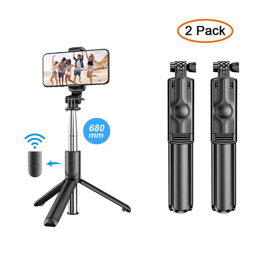 Extendable Wireless Bluetooth Selfie Stick Tripod with Remote for iOS and Android Smartphones