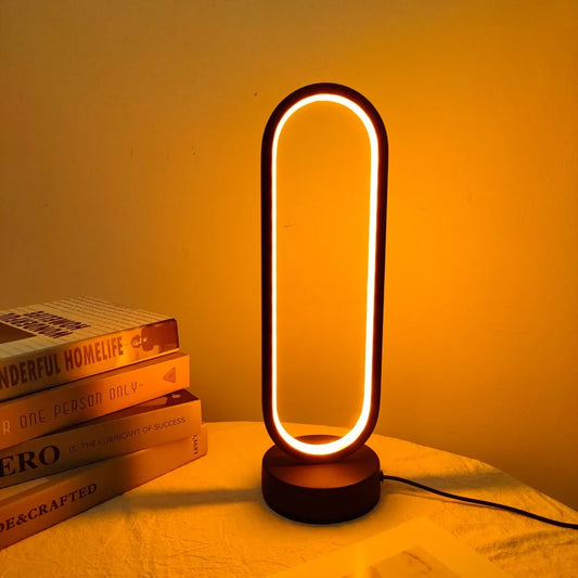 LED Ring Lamp with Three-Color Dimming for Bedroom and Living Room Night Light