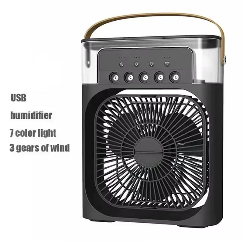 Portable Hydrocooling Air Conditioner Fan with Adjustable Water Mist and 3 Speed Settings for Home and Office Use